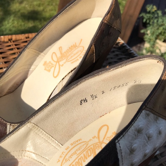 VTG Johansen Leather Patchwork Pumps Size 8.5 - Picture 4 of 7